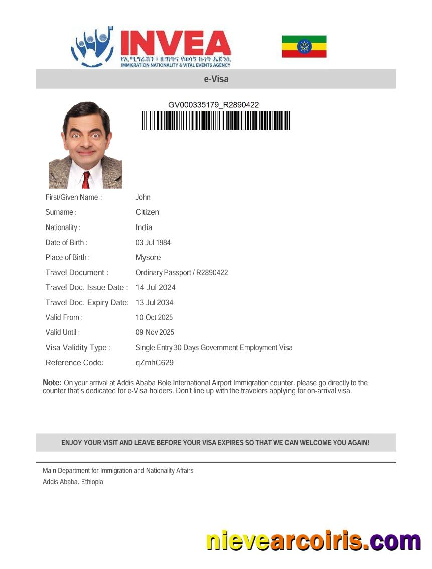 Ethiopia e-visa